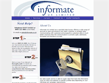 Tablet Screenshot of informate.co.uk